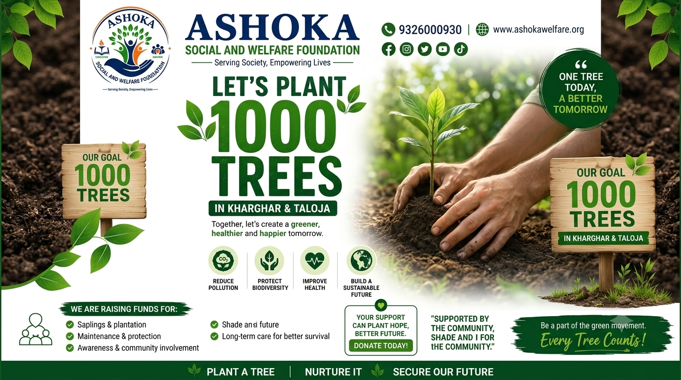 🌱 Mission 1000 Trees – Green Kharghar & Taloja Navi Mumbai